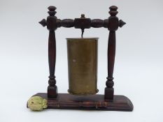 A WWI trench art gong made from a 1917 shell case