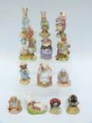 Thirteen Royal Albert Beatrix Potter figures including Mother Ladybird, Tom Kitten and Butterfly,