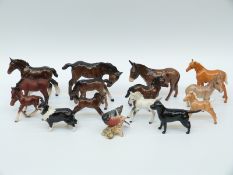A large collection of Beswick horse, foal,