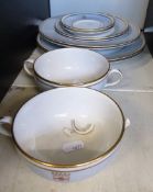 A small group of Booths dinner and tea ware decorated with an armorial relating to the Houses of