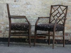 A set of six 19thC style dining chairs
