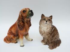 Beswick fireside cat, height 20cm,