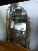 Two mirrors with gilt frames,