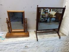 Two swing frame mirrors