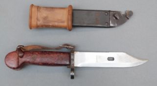 AK47 bayonet with scabbard, scabbard marked 60 4338,
