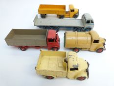 Five Dinky Toys and Dinky Supertoys diecast model lorries including Foden, Bedford, Guy etc.