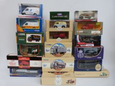 Eighteen Corgi diecast model commercial vehicles including Eddie Stobart, James Bond Octopussy,