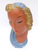 A Goldscheider West Germany wall plaque / bust,