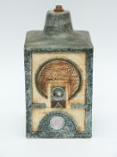 Troika table lamp base with geometric design, signed to base,