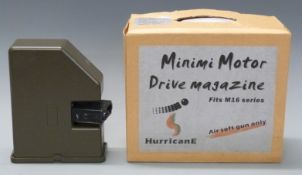 HurricanE Minimi motor drive magazine for an M4/M16 airsoft gun, in original box.