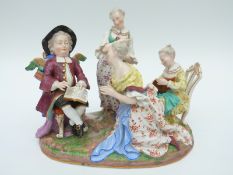 A 19thC Meissen figural group Cupid in Disguise,