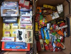A large collection of Corgi, Dinky, Matchbox and similar diecast model vehicles,
