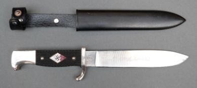 Replica WWII Hitler youth dagger with scabbard,