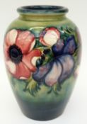 William Moorcroft early baluster vase in Anemone pattern,