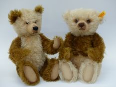 Two Steiff Teddy Bears with two-tone biscuit mohair and joined limbs,