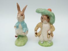 Two Beatrix Potter figures Peter Rabbit and Benjamin Bunny, in original boxes,