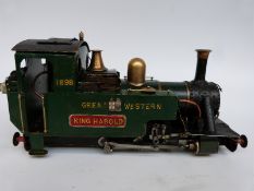 Roundhouse G or 45mm gauge 0-6-0 gas fired tank locomotive 'King Harold' with reversing gear