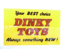 Dinky Toys acrylic shop display / advertising sign 'Your BEST choice DINKY TOYS Always something