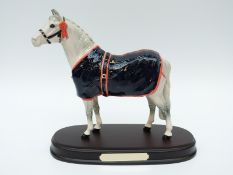Beswick Welsh mountain pony on plinth,