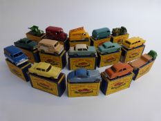 Fourteen Moko Lesney Matchbox diecast model vehicles, 25, 27, 28, 29, 30, 31, 32, 33, 34, 36, 42,