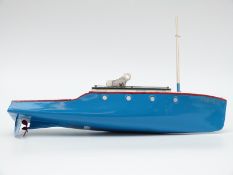 Hornby Viking clockwork tinplate model speedboat with original keys