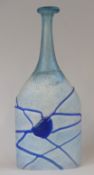 Kosta Boda art glass vase with trailed decoration signed by Bertil Vallien,
