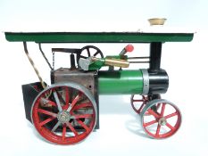 Mamod TE1A live steam traction engine with canopy