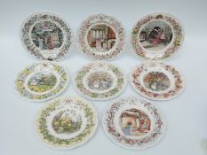 Six Royal Doulton Brambly Hedge plates including Four Seasons and two similar plates
