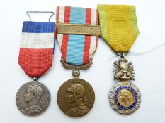 Three French medals comprising Medaille Militaire 1870,