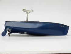 Hornby Swift clockwork tinplate model speedboat with original keys
