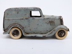 Tri-ang Minic clockwork tinplate Ford Light Van with pale blue body,