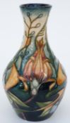 Moorcroft vase of tapered form in Prairie Summer pattern, 14cm tall,