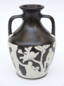 A Wedgwood twin handled 'Portland' vase,