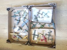 Twenty-five model aeroplanes made from Airfix and similar kits including WWI and WWII English and