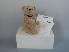 Steiff Teddy Bear Diana 50th Birthday with blonde mohair, growler, Diana 1st July 1961 embroidery,