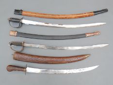 Two replica cavalry swords marked 'Made in India' to blade,