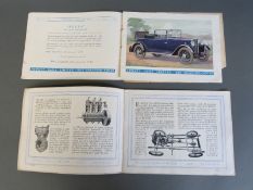 Two vintage Jowett car brochures, one titled 'The Big Pull' undated but circa late 20's,