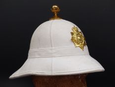 Royal Marines Band other ranks topee hat with leather sweat band