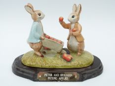 Beswick Beatrix Potter tableau Peter and Benjamin Picking Apples,