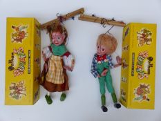 Two Pelham Puppets Hansel and Gretel, both in original boxes.