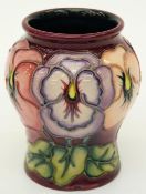 Moorcroft vase in Pansy pattern, 8.