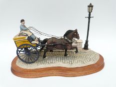Border Fine Arts limited edition 283/1500 tableau of a horse drawn R Price baker's cart in Langholm