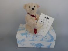 Steiff Teddy Bear Nicholas The Fabergé Inspired Bear with cream mohair, red embroidered pads,