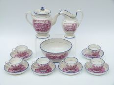 A 19thC Pearlware tea set,