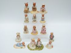 Fourteen Royal Doulton Brambly Hedge figures including Poppy Eyebright, Mrs Saltapple, Shell,