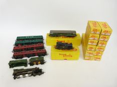 Nineteen Tri-ang TT gauge railway locomotives, coaches and wagons including Windsor Castle,