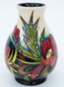 Moorcroft vase in Satin Flower pattern, 14cm tall,