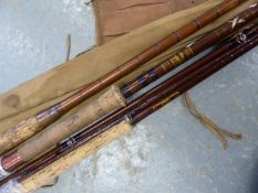 Two Bruce and Walker fishing rods including Spring Spinner,