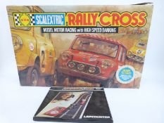 Scalextric Rallycross model motor racing set C579 and Lapcounter C277,