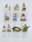 Twelve Border Fine Arts Beatrix Potter figures in boxes